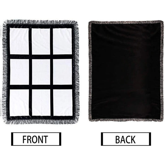 Sublimation 9 Panel Sublimatable Throw Blanket