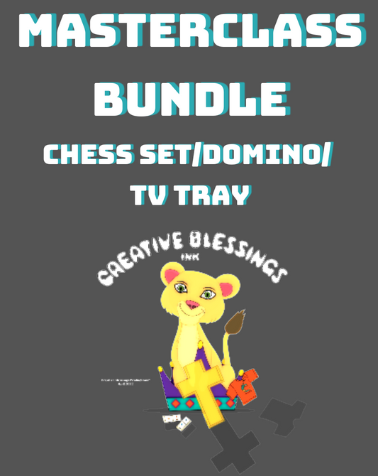 Master Class: BUNDLE (TV Tray + Dominoes + Chess Set)